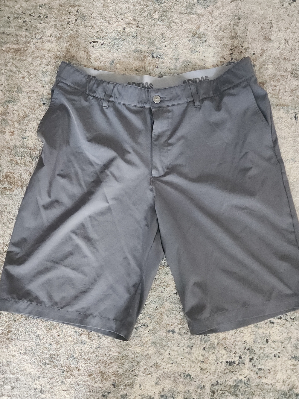 Adidas Dark Grey  Athletic Golf Shorts 10" Inseam Comfort Band 36